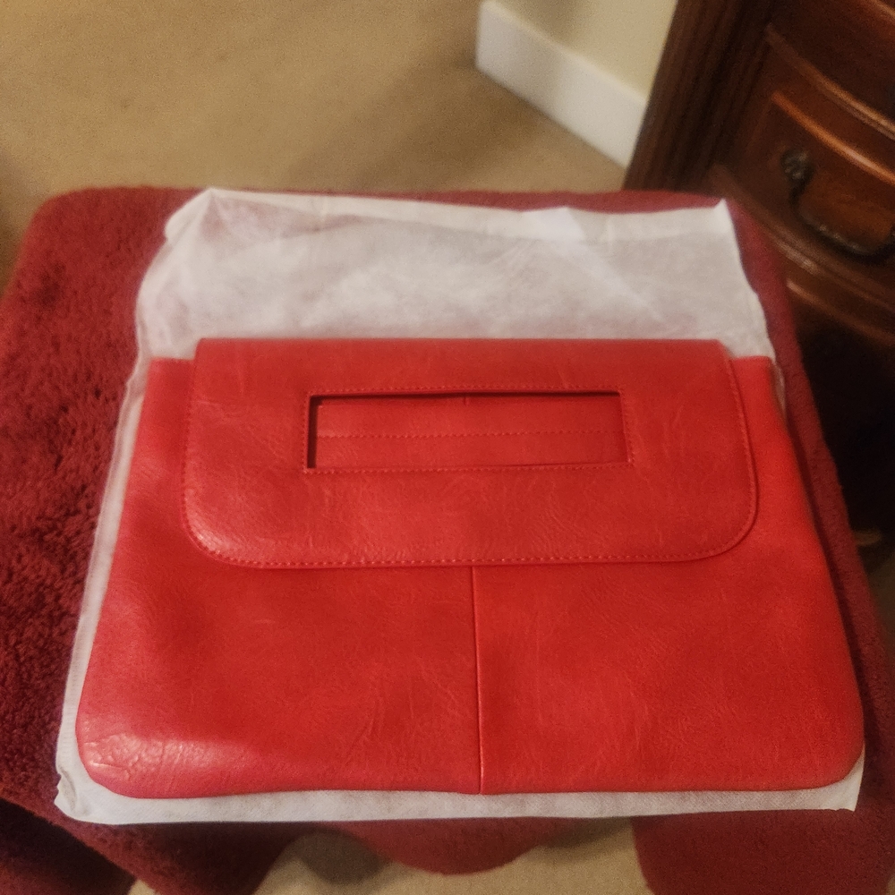NWOT Elegant Red Clutch Bag